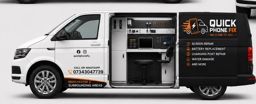 Mobile workshop setup for device repairs